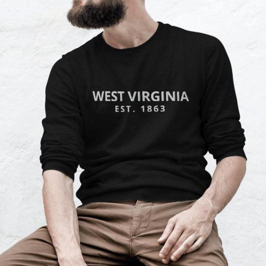 Sweat-shirt EST 1863 de Virginie-Occidentale